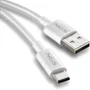 NGS ZYRO-AC Cable USB 2.0 Macho USB A a Tipo C, 15W, 480Mbps, 1m, Blanco